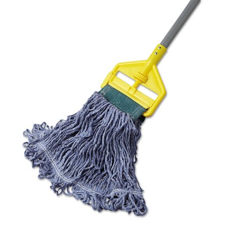 Rubbermaid Commercial 5 in Looped-End Wet Mop, Blue, Cotton/Synthetic, PK6, FGD25206BL00 FGD25206BL00